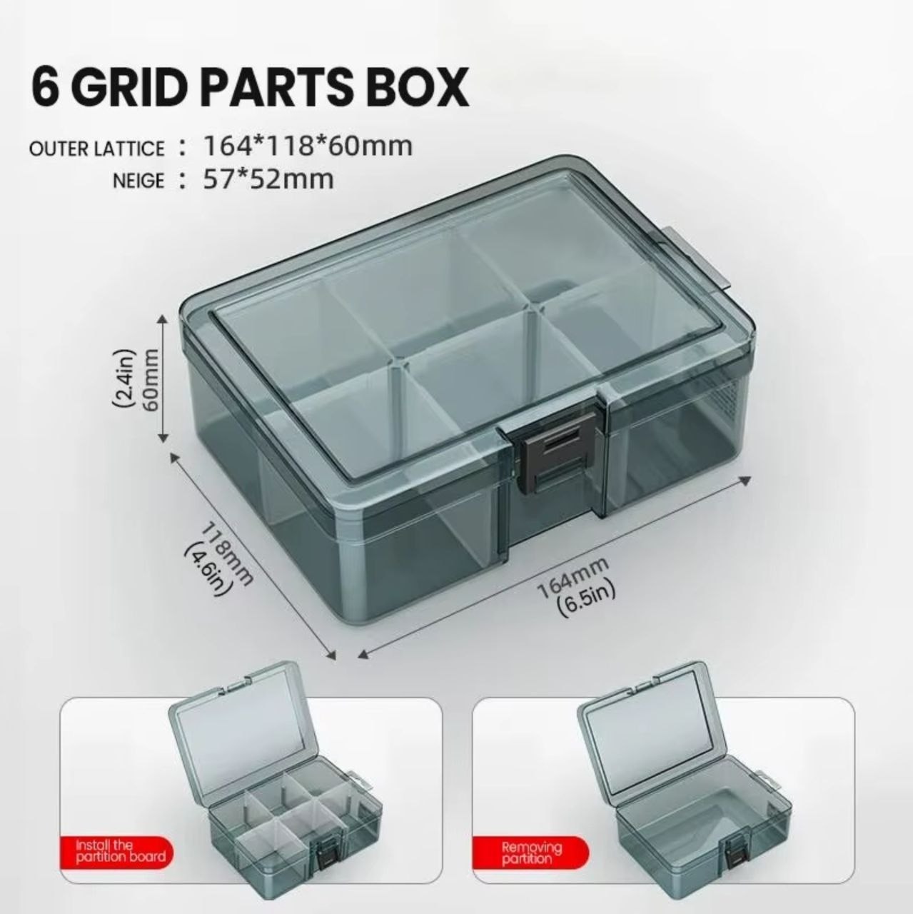 WexorGear™ Shatterproof Plastic Tool Box Organizer
