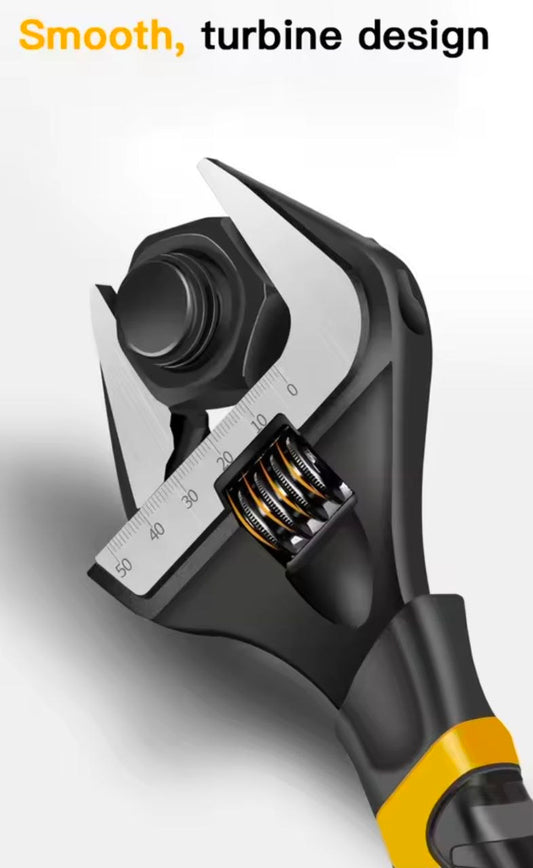 WexorGear™ Adjustable Wrench — Wide Jaw, Heavy Duty