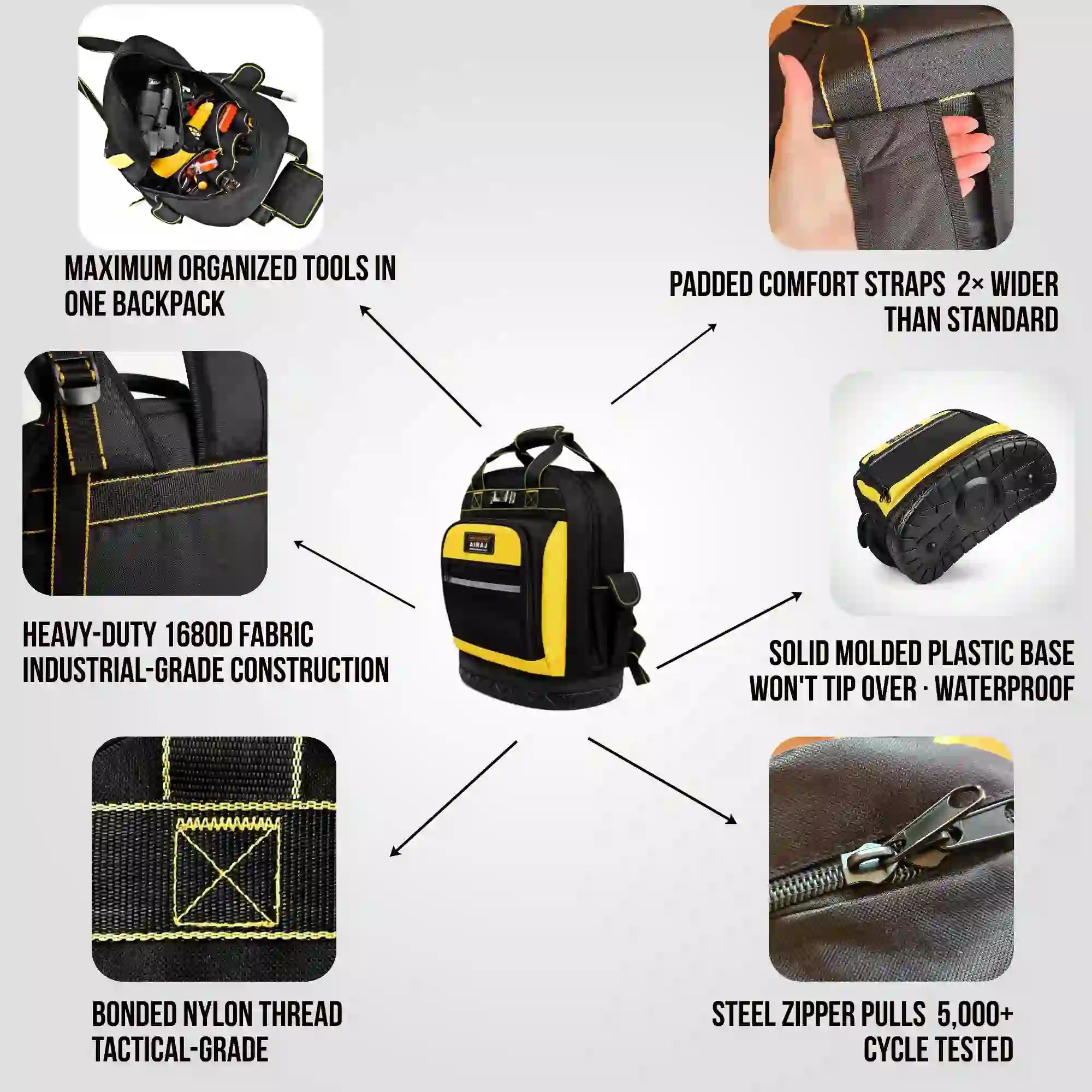 Heavy-Duty Tool Station Backpack