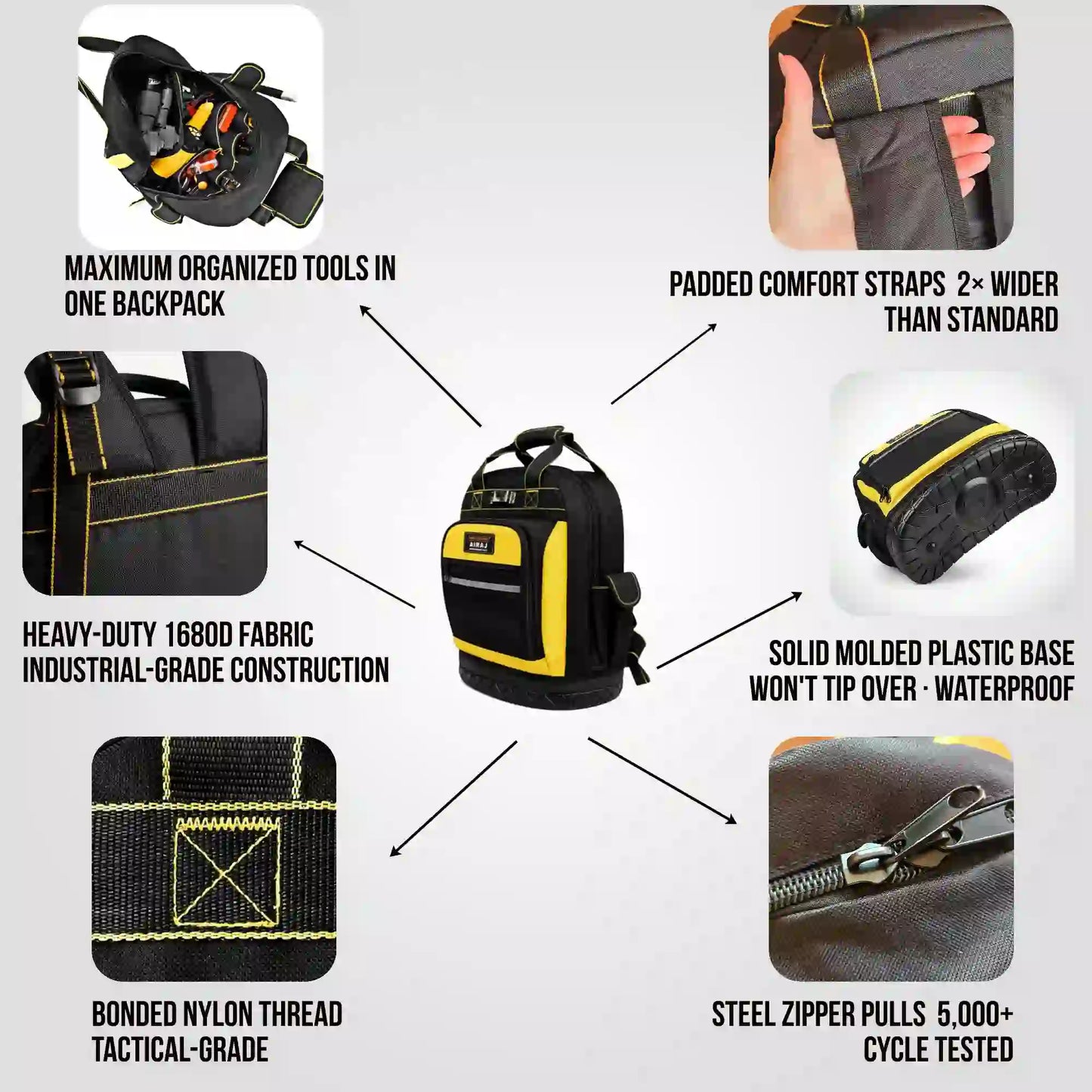 Heavy-Duty Tool Station Backpack