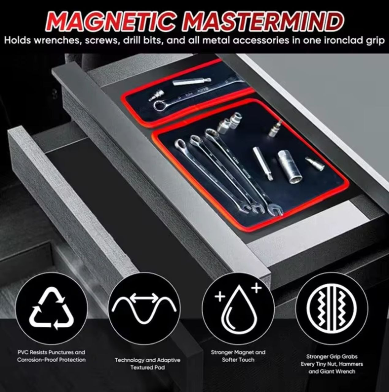 WexorGear™ Flexible Magnetic Tool Mat Set