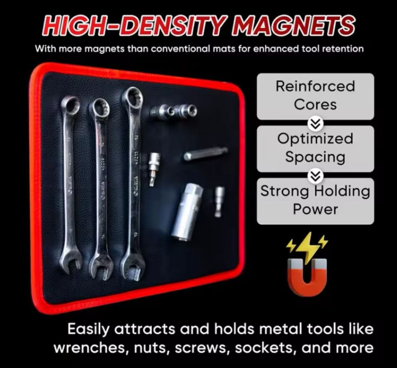 WexorGear™ Flexible Magnetic Tool Mat Set