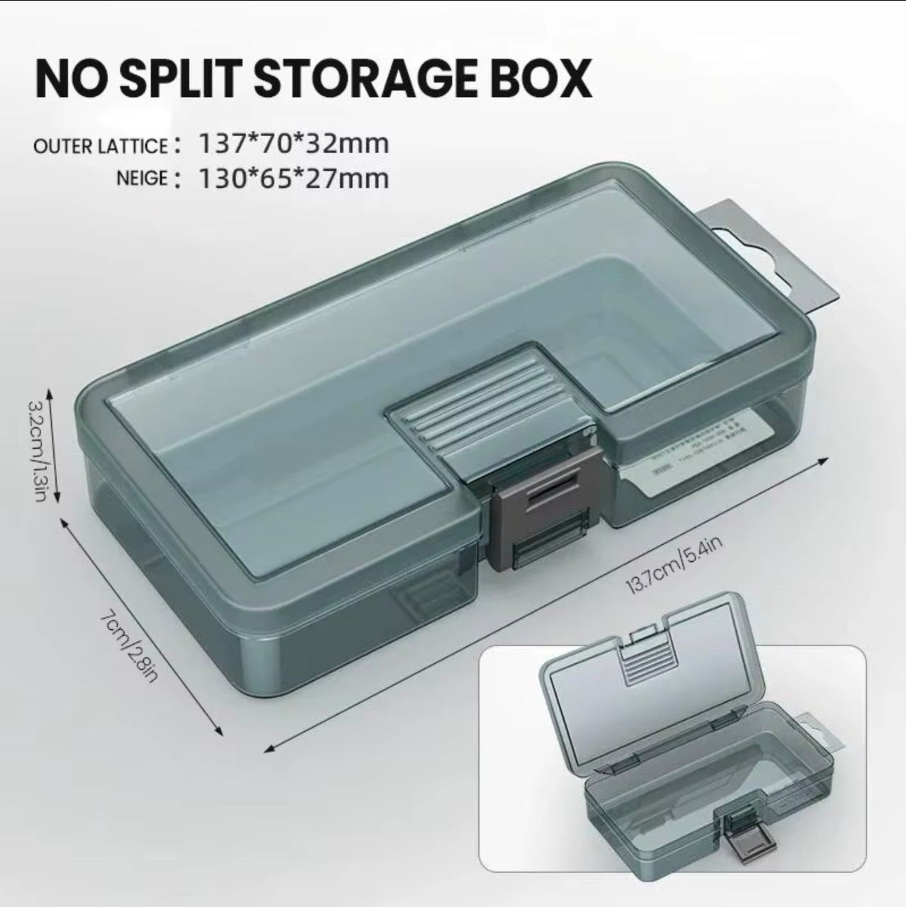 WexorGear™ Shatterproof Plastic Tool Box Organizer
