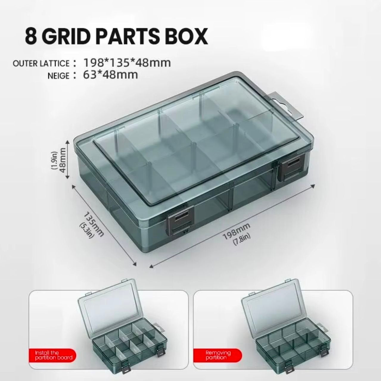 WexorGear™ Shatterproof Plastic Tool Box Organizer