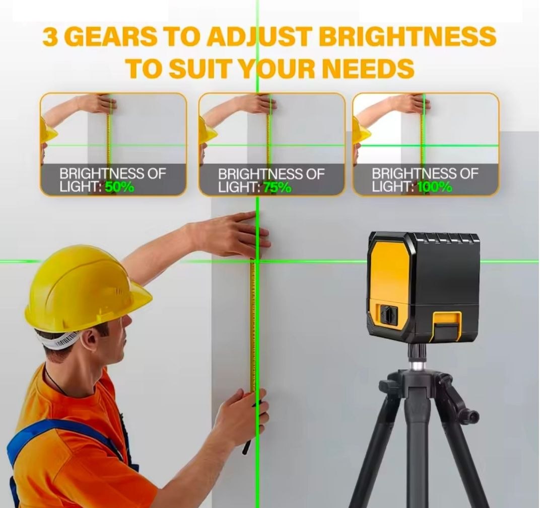 WexorGear™ Professional 2-Line Green Laser Level